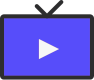 Icon of a television with a play button displayed on the screen.